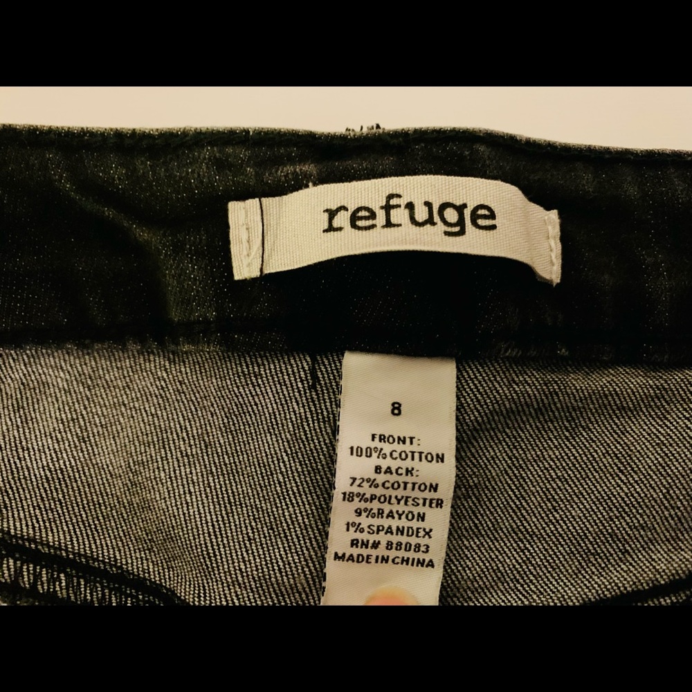 Used Black Distressed High Rise Shorts. - Picture 2 of 5